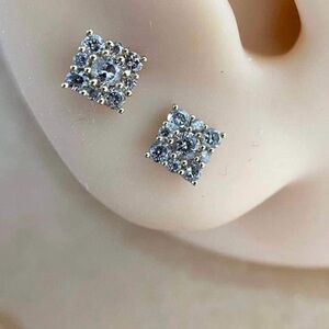 Real diamond stud earrings